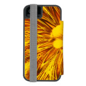 Coque Portefeuille Incipio Pour iPhone Lignes Abstraites Fleur Jaune (Folio Dos)