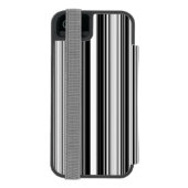 Coque Portefeuille Incipio Pour iPhone Lignes noires et blanches (Folio Dos)
