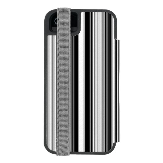 Coque Portefeuille Incipio Pour iPhone Lignes noires et blanches (Folio Dos)