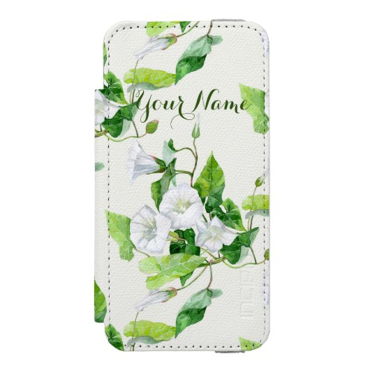 Coque Portefeuille Incipio Pour iPhone Liseron fleur blanche (Folio Devant)