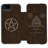 Coque Portefeuille Incipio Pour iPhone Livre de brun d'ombres (Folio Ouvert)