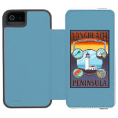 Coque Portefeuille Incipio Pour iPhone Long Beach, WashingtonTravel (Folio Ouvert)