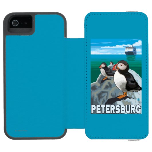 Coque Portefeuille Incipio Pour iPhone Macareux et bateau de croisière - Pétersbourg, (Folio Ouvert)