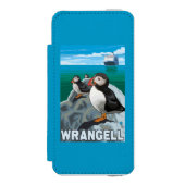 Coque Portefeuille Incipio Pour iPhone Macareux et bateau de croisière - Wrangell, Alaska (Folio Devant)
