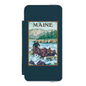 Coque Portefeuille Incipio Pour iPhone MaineRiver transportant la scène par radeau (Folio Devant)