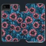 Coque-portefeuille iPhone 5 Incipio Watson™ Mère rose<br><div class="desc">Motif vectoriel dessiné à la main avec petites fleurs de chrysanthème rose</div>