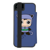 Coque Portefeuille Incipio Pour iPhone Mini Femme de chat (Folio Dos)
