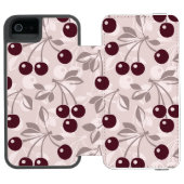 Coque Portefeuille Incipio Pour iPhone Modelez avec les cerises 2 (Folio Ouvert)
