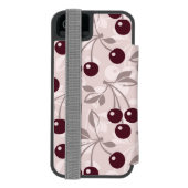 Coque Portefeuille Incipio Pour iPhone Modelez avec les cerises 2 (Folio Dos)
