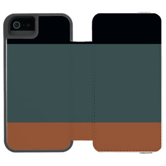 Coque-portefeuille iPhone 5 Incipio Watson™ Modern Minimalist Tri-Tone: Charcoal, Slate, and O
