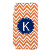 Coque Portefeuille Incipio Pour iPhone Monogramme Orange Zigzag Motif (Folio Devant)