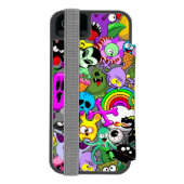 Coque Portefeuille Incipio Pour iPhone Monstres caractères mignons Motif d'Halloween (Folio Dos)