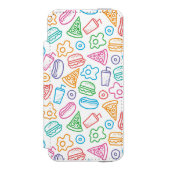 Coque Portefeuille Incipio Pour iPhone Motif 2 d'aliments de préparation rapide (Folio Devant)