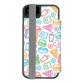 Coque Portefeuille Incipio Pour iPhone Motif 2 d'aliments de préparation rapide (Folio Dos)