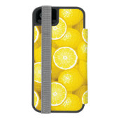 Coque Portefeuille Incipio Pour iPhone Motif 2 de citron (Folio Dos)