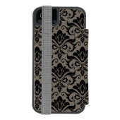 Coque Portefeuille Incipio Pour iPhone Motif 2 de damassé (Folio Dos)