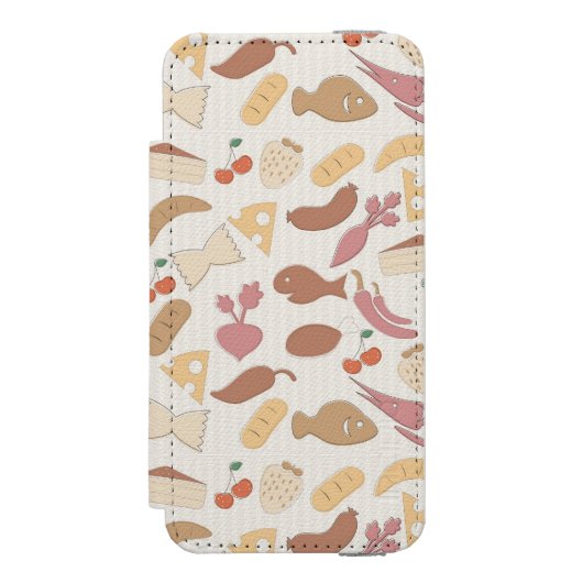 Coque Portefeuille Incipio Pour iPhone Motif 2 de nourriture (Folio Devant)