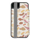 Coque Portefeuille Incipio Pour iPhone Motif 2 de nourriture (Folio Dos)