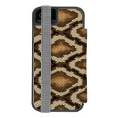 Coque Portefeuille Incipio Pour iPhone Motif 2 de peau de serpent de python (Folio Dos)