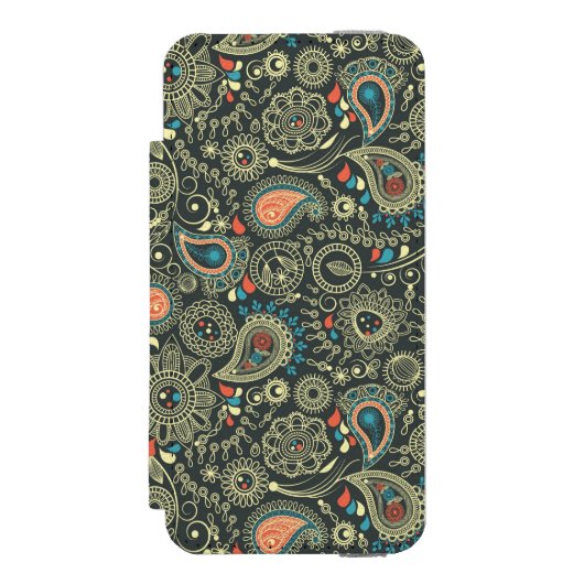 Coque Portefeuille Incipio Pour iPhone Motif 3 de Paisley (Folio Devant)