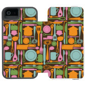 Coque Portefeuille Incipio Pour iPhone Motif 3 d'ustensiles de cuisine (Folio Ouvert)