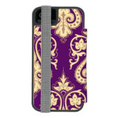 Coque Portefeuille Incipio Pour iPhone Motif 4 de damassé (Folio Dos)
