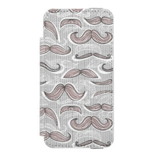 Coque-portefeuille iPhone 5 Incipio Watson™ Motif à la mode de moustache