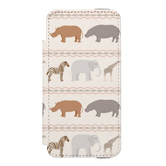 Coque Portefeuille Incipio Pour iPhone Motif africain 1 d'animaux (Folio Devant)