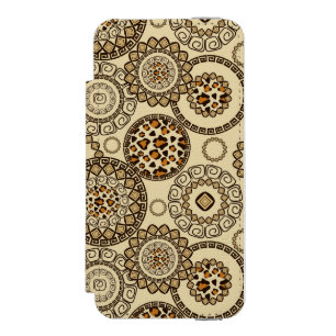 Coque-portefeuille iPhone 5 Incipio Watson™ Motif africain 3 de peau de guépard