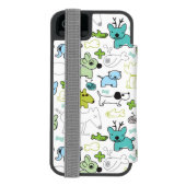 Coque Portefeuille Incipio Pour iPhone motif animal d'arrière - plan d'enfants (Folio Dos)
