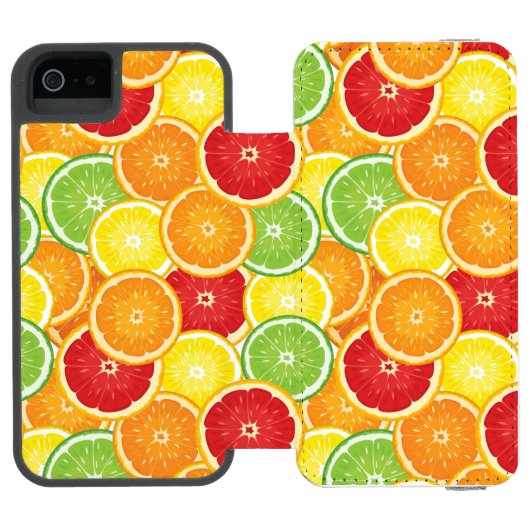 Coque Portefeuille Incipio Pour iPhone Motif avec des agrumes (Folio Ouvert)