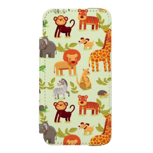 Coque Portefeuille Incipio Pour iPhone Motif avec des animaux de bande dessinée (Folio Devant)