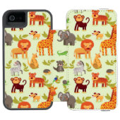 Coque Portefeuille Incipio Pour iPhone Motif avec des animaux de bande dessinée (Folio Ouvert)