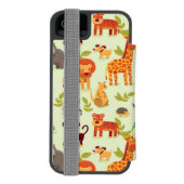 Coque Portefeuille Incipio Pour iPhone Motif avec des animaux de bande dessinée (Folio Dos)