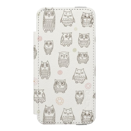 Coque Portefeuille Incipio Pour iPhone Motif avec des hiboux (Folio Devant)