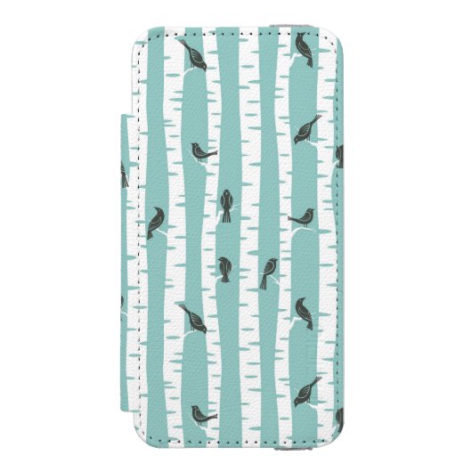 Coque Portefeuille Incipio Pour iPhone Motif avec des oiseaux et des arbres (Folio Devant)