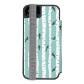 Coque Portefeuille Incipio Pour iPhone Motif avec des oiseaux et des arbres (Folio Dos)