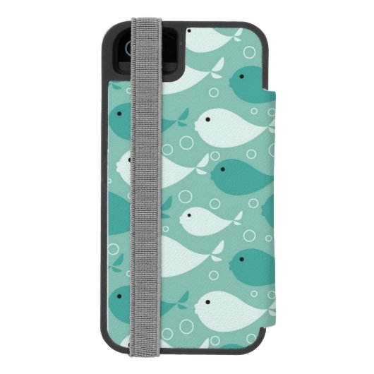 Coque Portefeuille Incipio Pour iPhone motif avec des poissons (Folio Dos)