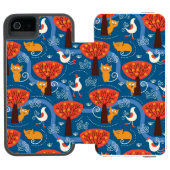 Coque Portefeuille Incipio Pour iPhone motif avec les chats et les oiseaux mignons (Folio Ouvert)