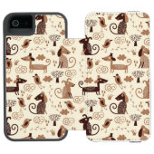 Coque Portefeuille Incipio Pour iPhone motif avec les chiens mignons (Folio Ouvert)