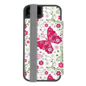 Coque Portefeuille Incipio Pour iPhone Motif blanc floral (Folio Dos)