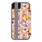 Coque Portefeuille Incipio Pour iPhone Motif blanc rayé tacheté (Folio Dos)