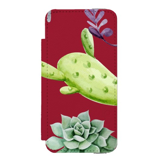 Coque Portefeuille Incipio Pour iPhone Motif Cactus 4 (Folio Devant)