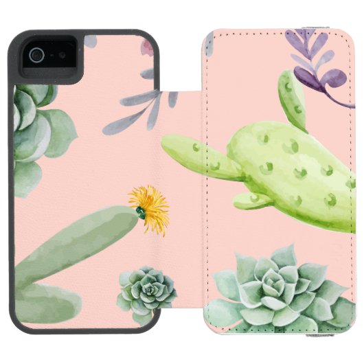 Coque Portefeuille Incipio Pour iPhone Motif Cactus 8 (Folio Ouvert)