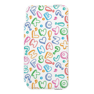 Coque-portefeuille iPhone 5 Incipio Watson™ motif d'alphabet