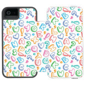 Coque Portefeuille Incipio Pour iPhone motif d'alphabet (Folio Ouvert)