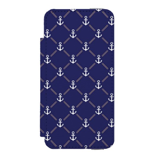 Coque Portefeuille Incipio Pour iPhone Motif d'Ancre (Folio Devant)
