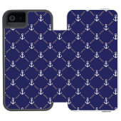 Coque Portefeuille Incipio Pour iPhone Motif d'Ancre (Folio Ouvert)