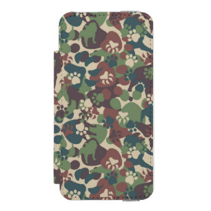 Coque-portefeuille iPhone 5 Incipio Watson™ Motif de camouflage de chien