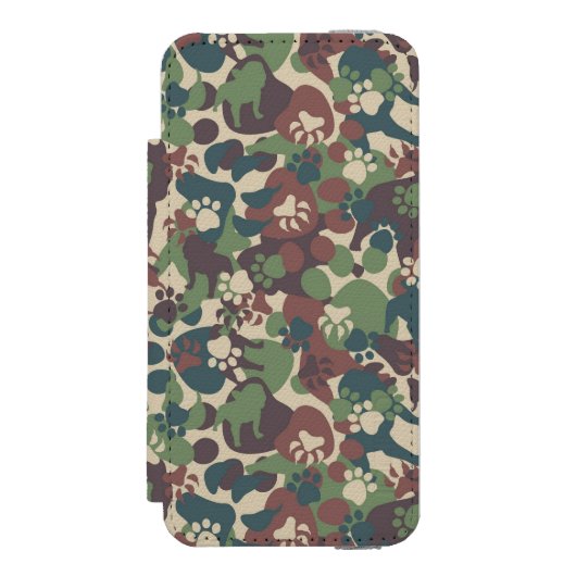Coque Portefeuille Incipio Pour iPhone Motif de camouflage de chien (Folio Devant)